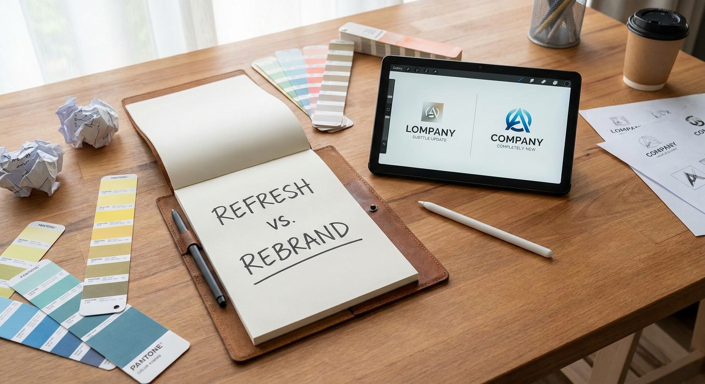 Brand Refresh vs Full Rebrand: How to Choose (2026)